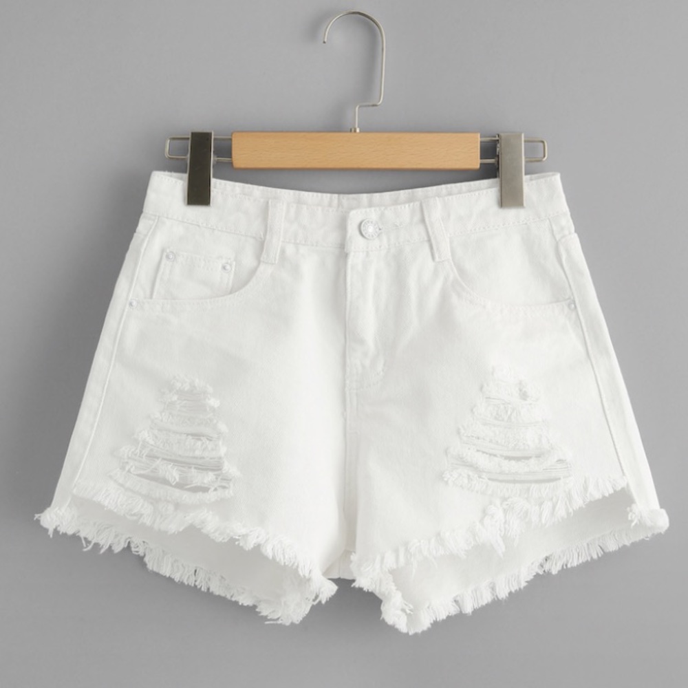 White high waist shorts Kylie